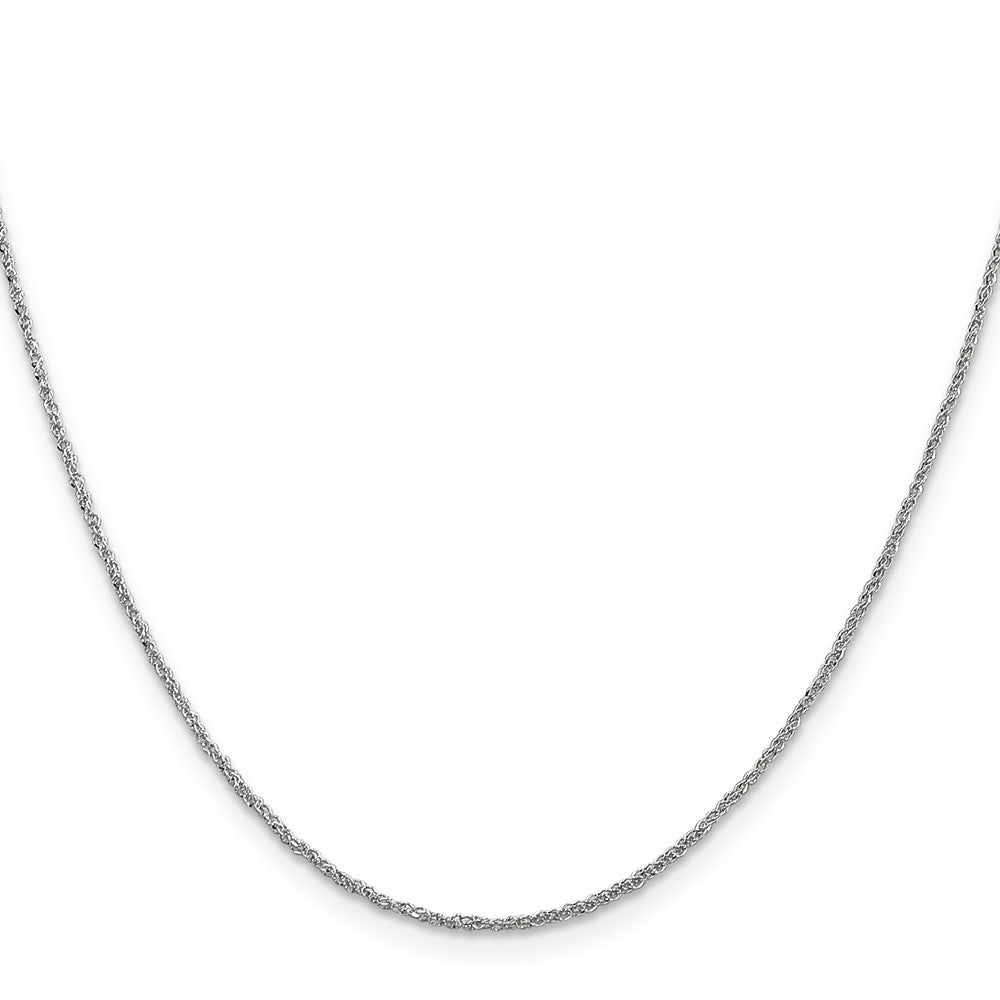 14K White Gold 16 inch 1.1mm Ropa with Spring Ring Clasp Chain