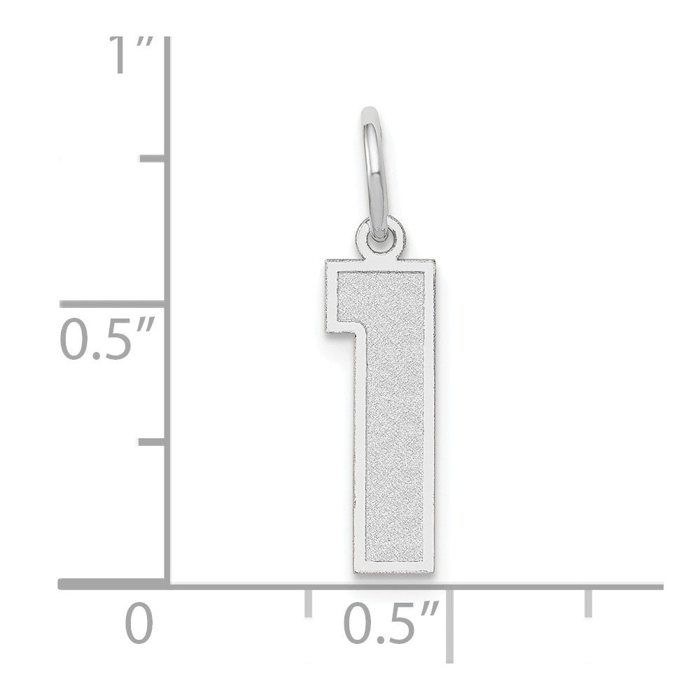 14kw Medium Satin Number 1 Charm