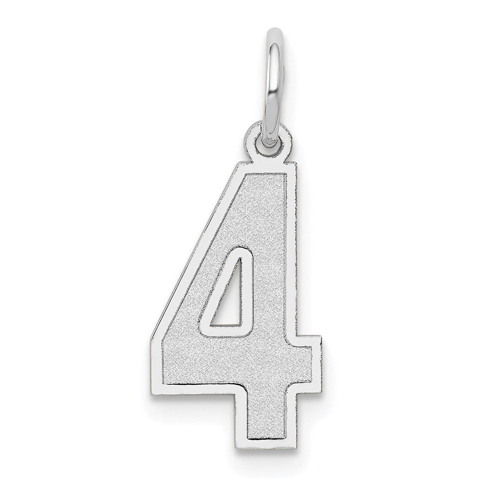 14kw Medium Satin Number 4 Charm