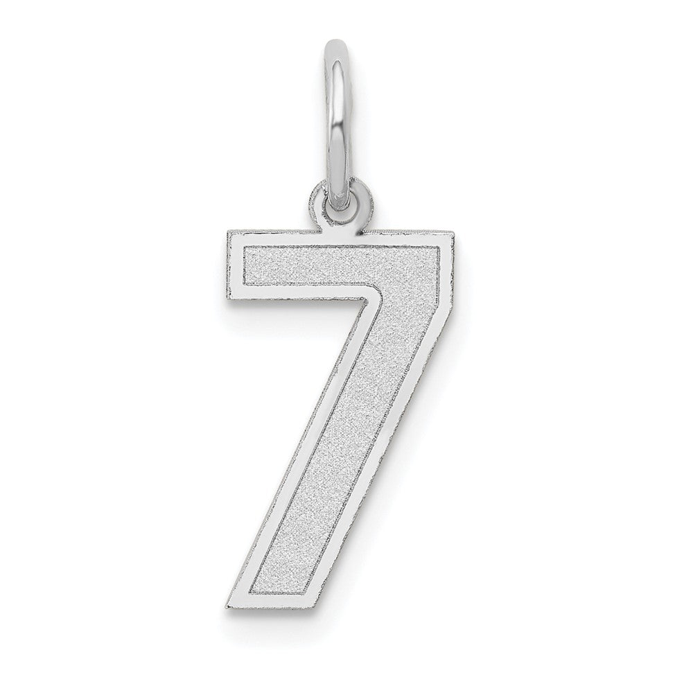 14kw Medium Satin Number 7 Charm