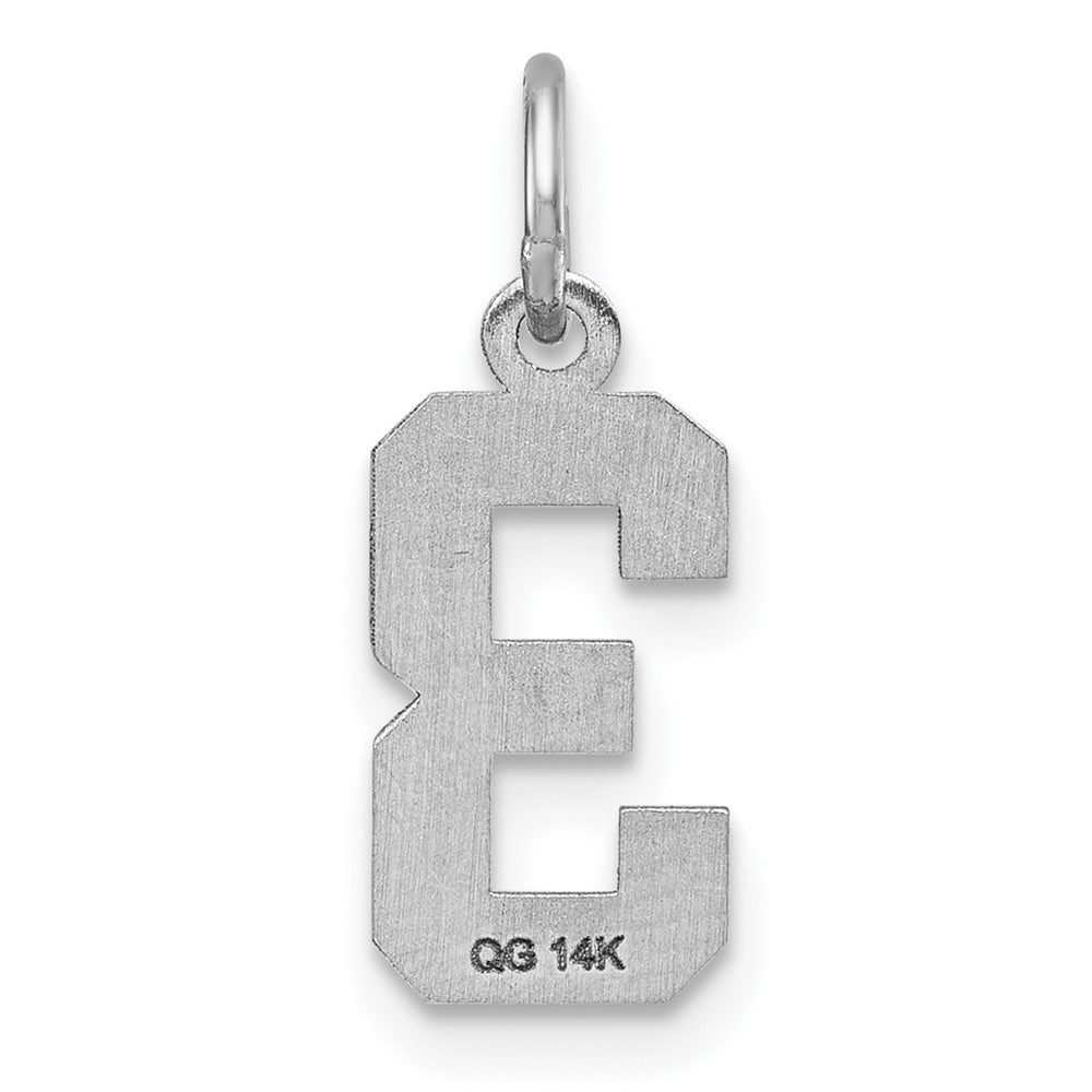 14kw Small Brushed Diamond-cut Number 3 Charm