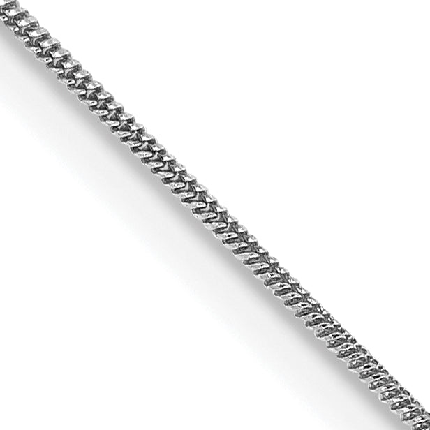 14K White Gold 16 inch .6mm Round Snake with Lobster Clasp Chain