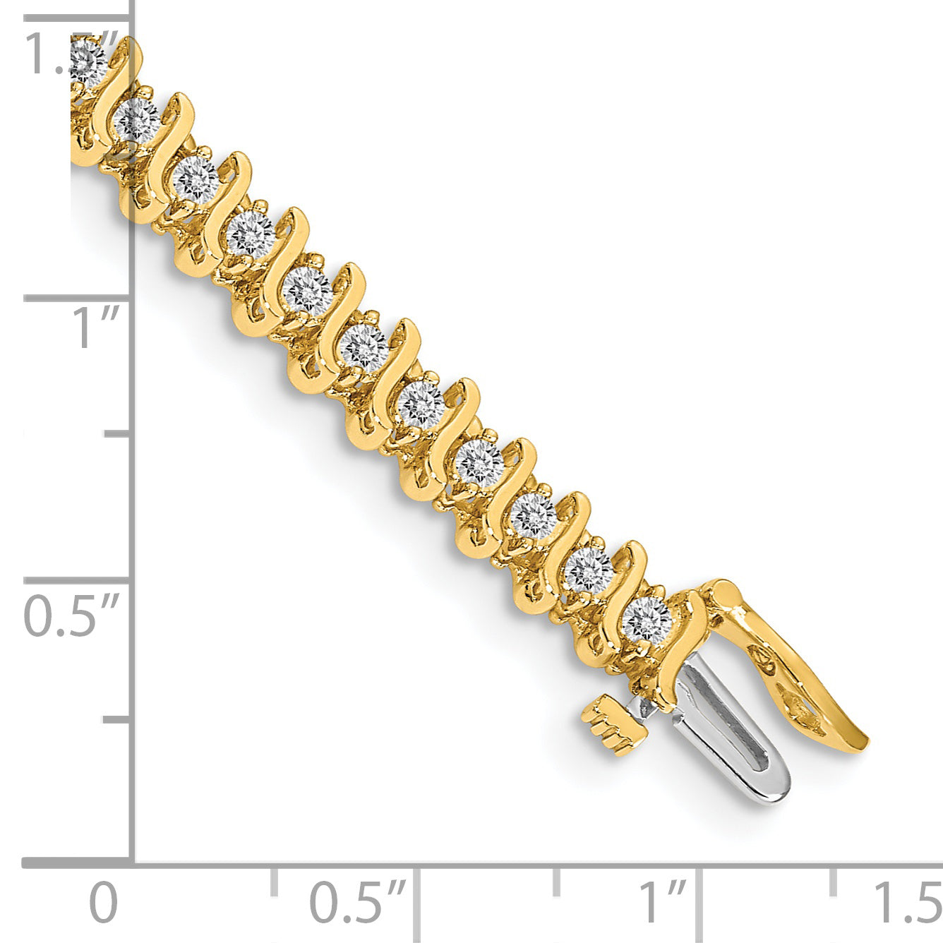 14k 1 7/8 carat Lab Grown Diamond VS/SI+ G+ Round Tennis Bracelet