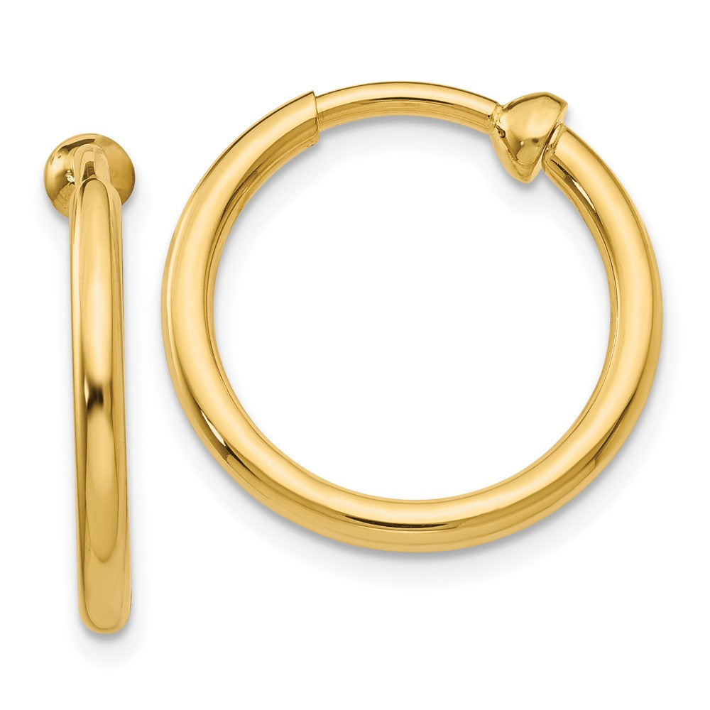 14k Non-Pierced Hoop Earrings