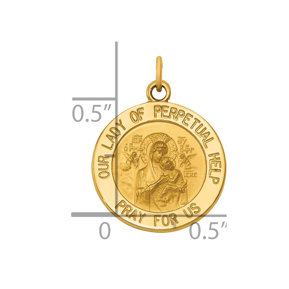 14k Our Lady of Perpetual Help Medal Charm