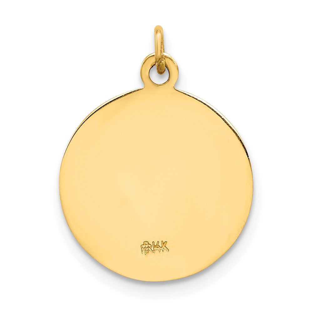 14k Caridad Del Cobre Medal Pendant