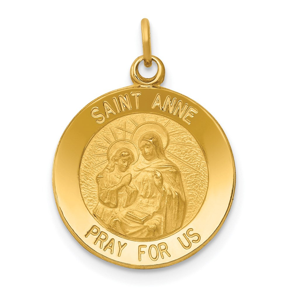 14k Saint Anne Medal Charm
