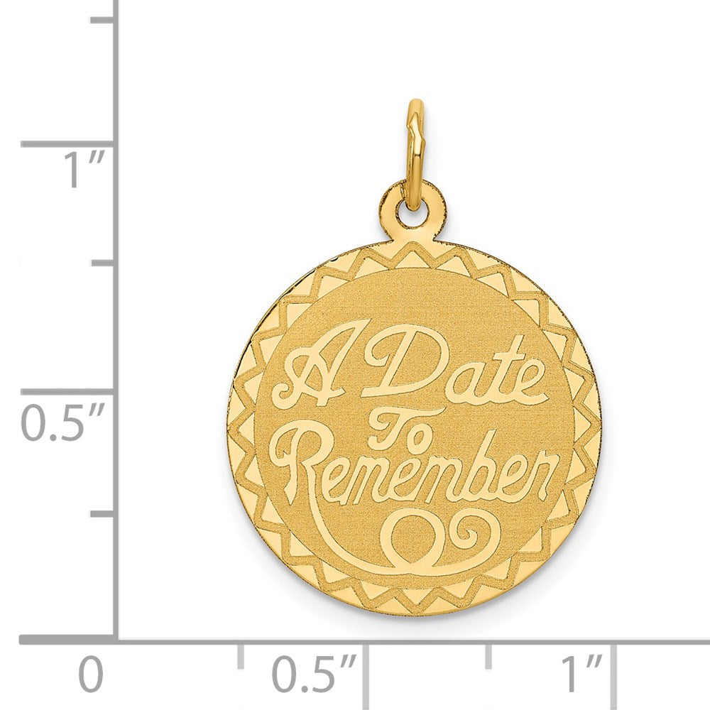 14K A DATE TO REMEMBER Disc Charm