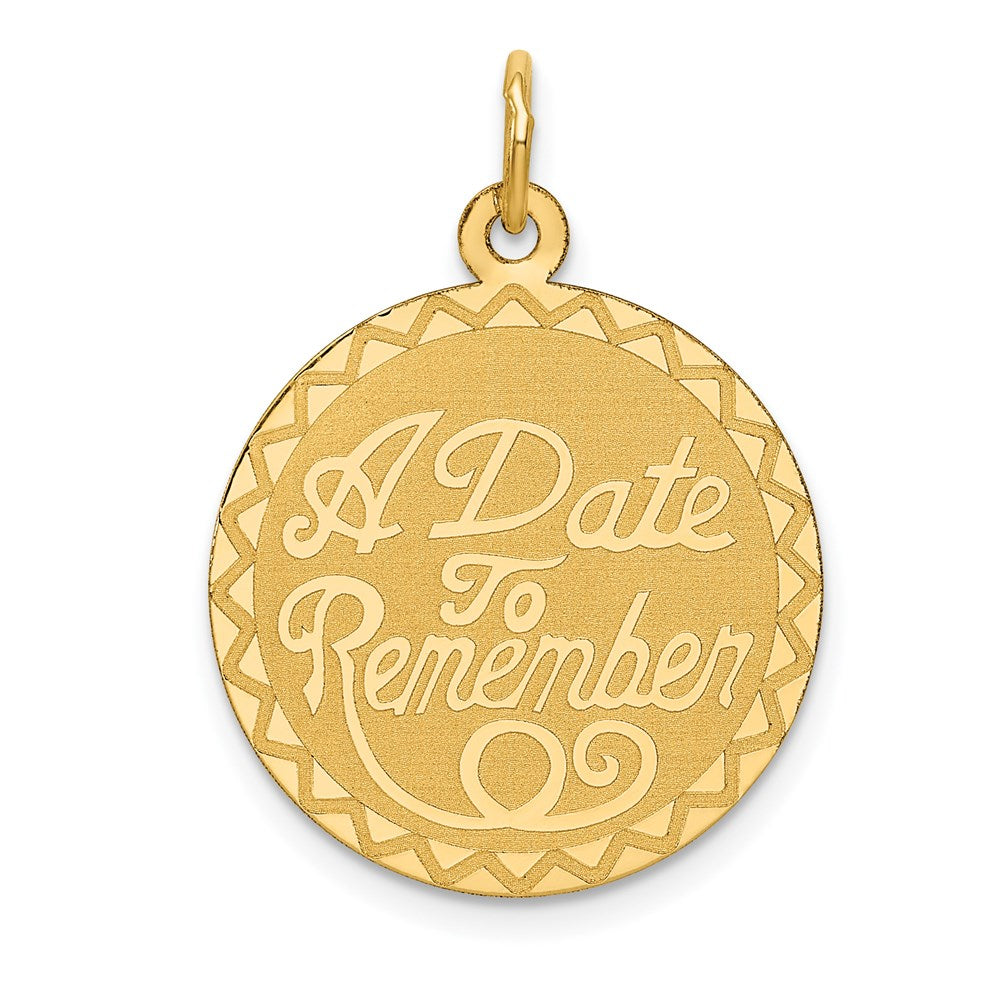 14K A DATE TO REMEMBER Disc Charm