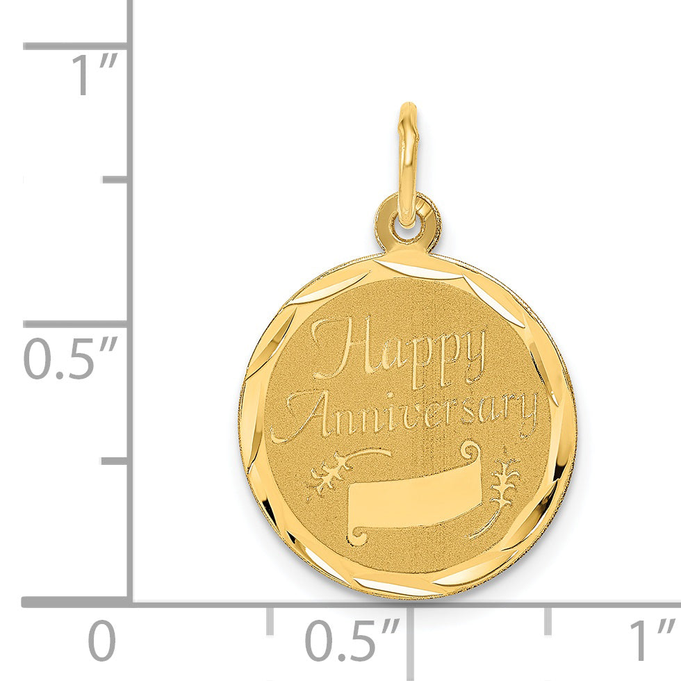 14K HAPPY ANNIVERSARY Charm