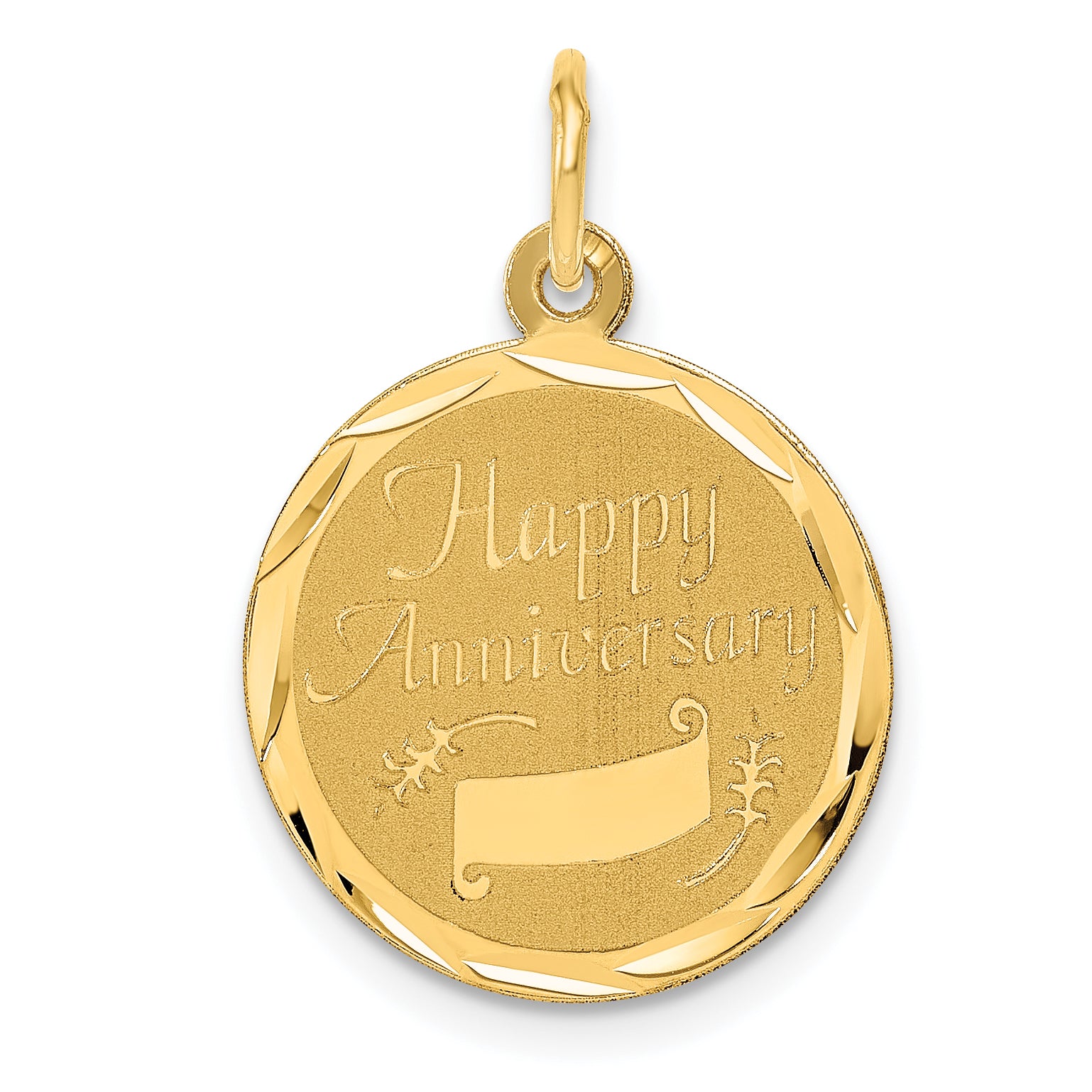 14K HAPPY ANNIVERSARY Charm