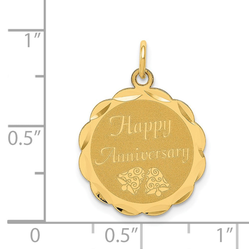 14K HAPPY ANNIVERSARY Charm