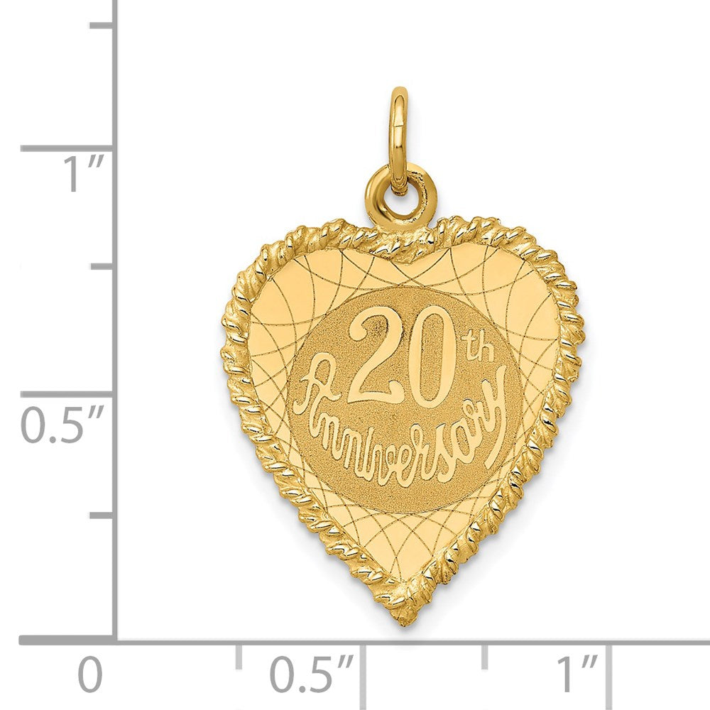 14K Happy 20th ANNIVERSARY Charm