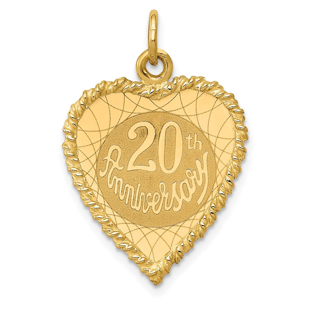 14K Happy 20th ANNIVERSARY Charm