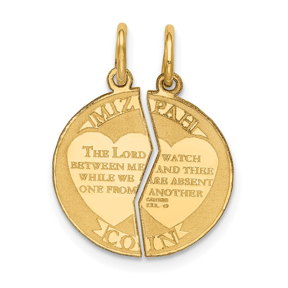 14K 2-piece Mizpah Charm