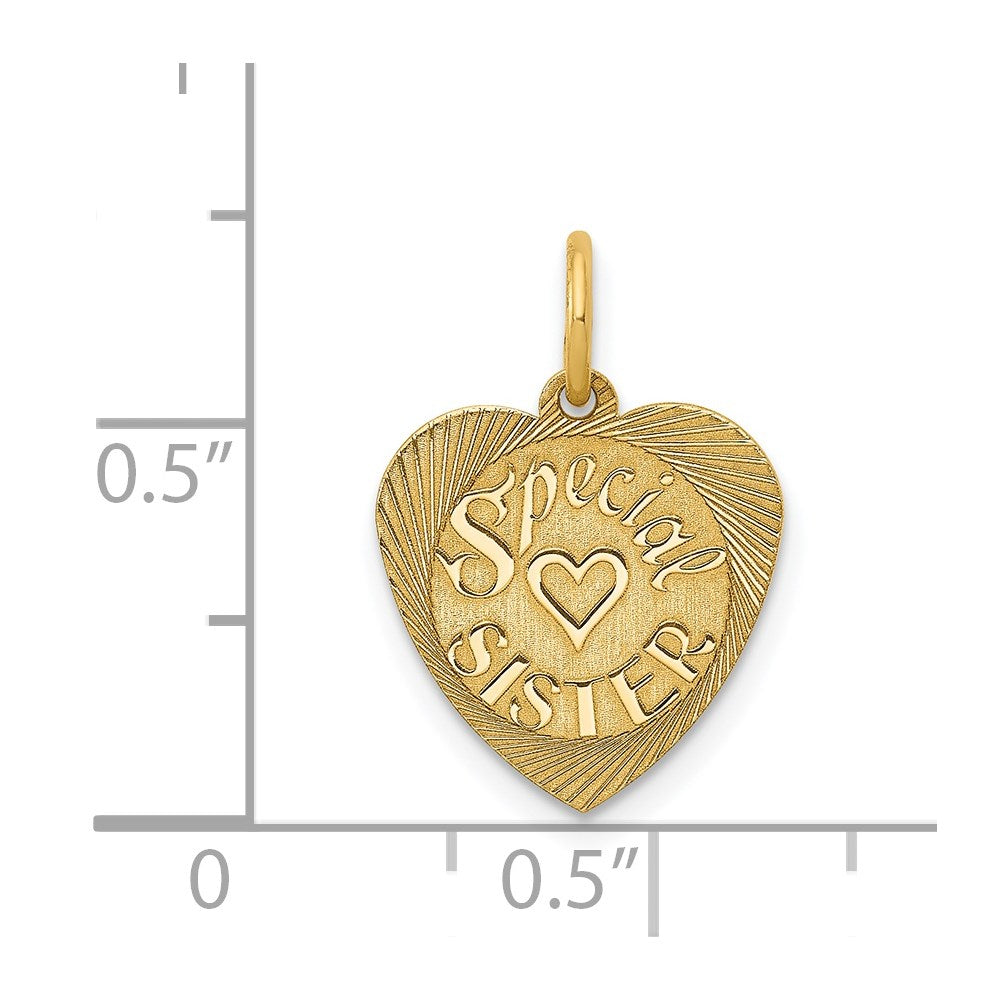 14K Special Sister Charm
