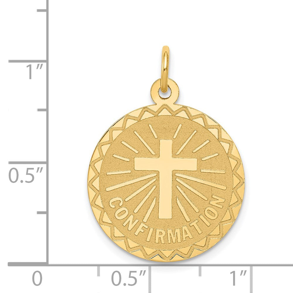 14k Confirmation Disc Charm