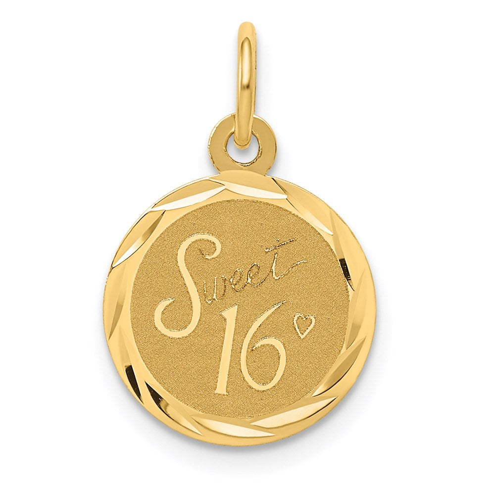 14k SWEET 16 Disc Charm