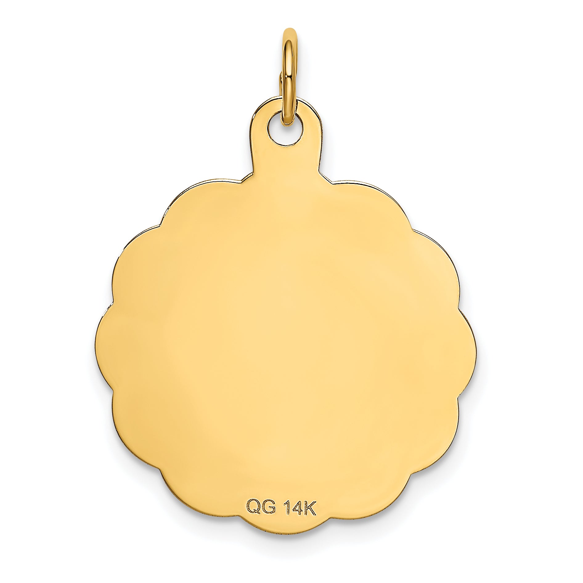 14k HAPPY BIRTHDAY Disc Pendant