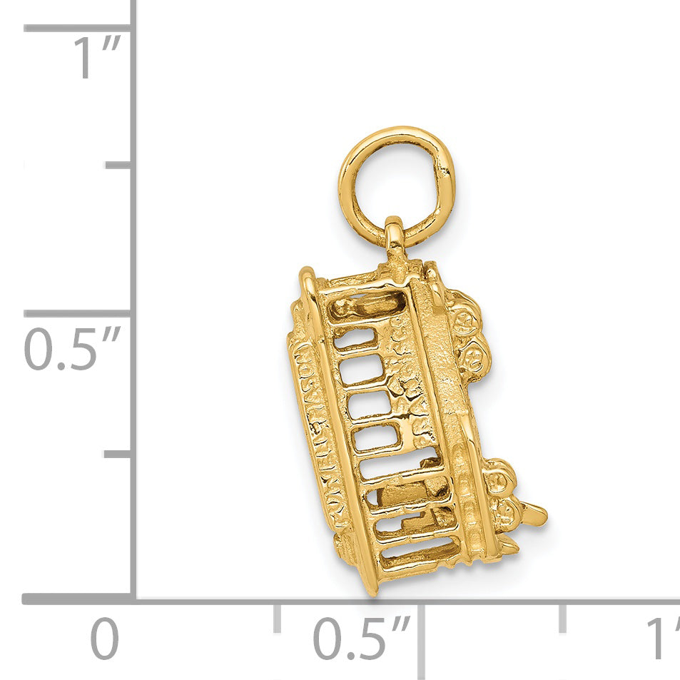 14k Trolley Charm