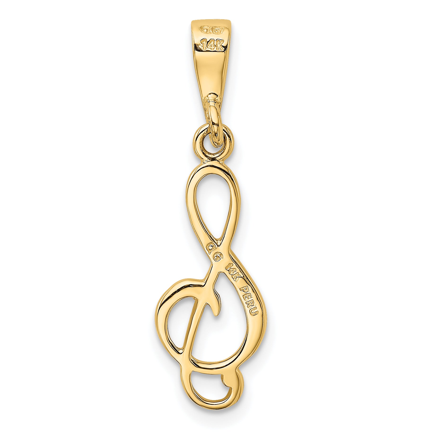 14k Treble Clef Charm