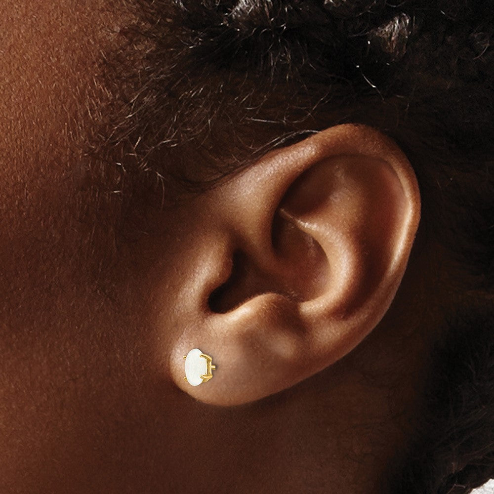 14k Opal Earrings - October