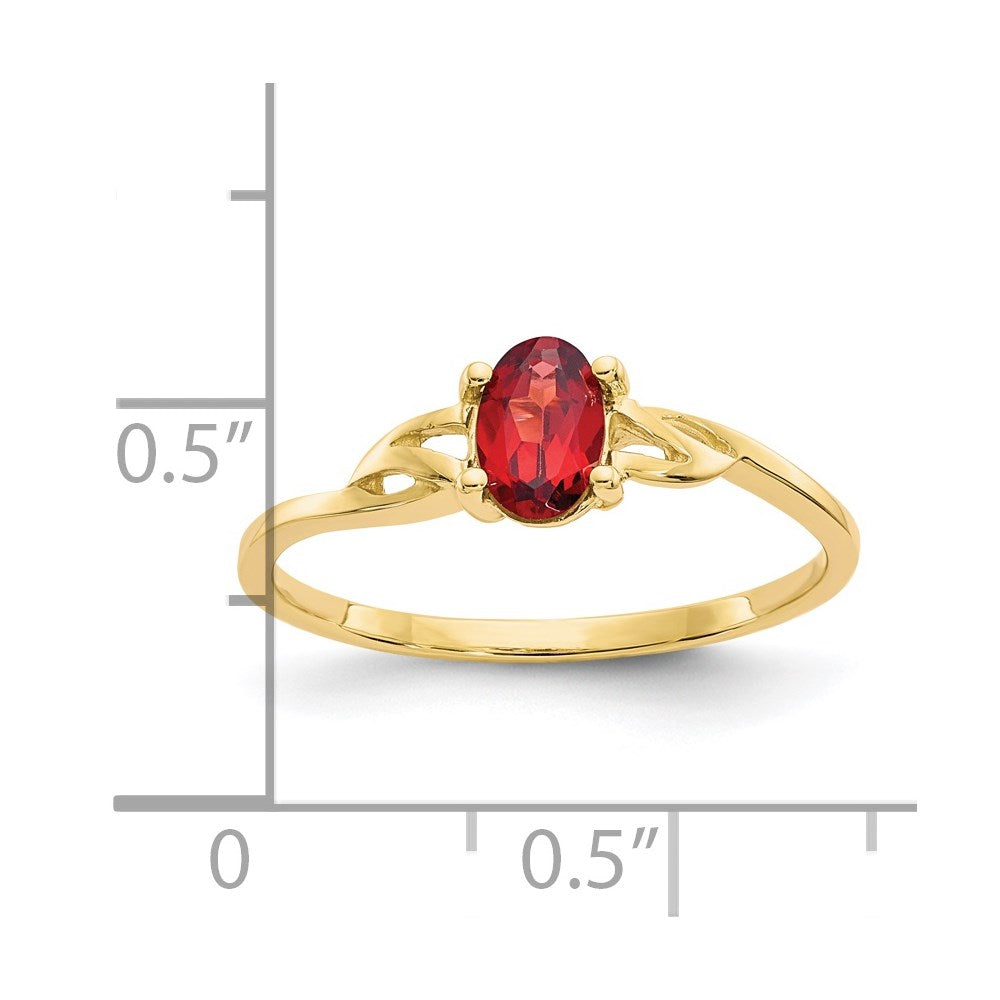 14k Garnet Birthstone Ring