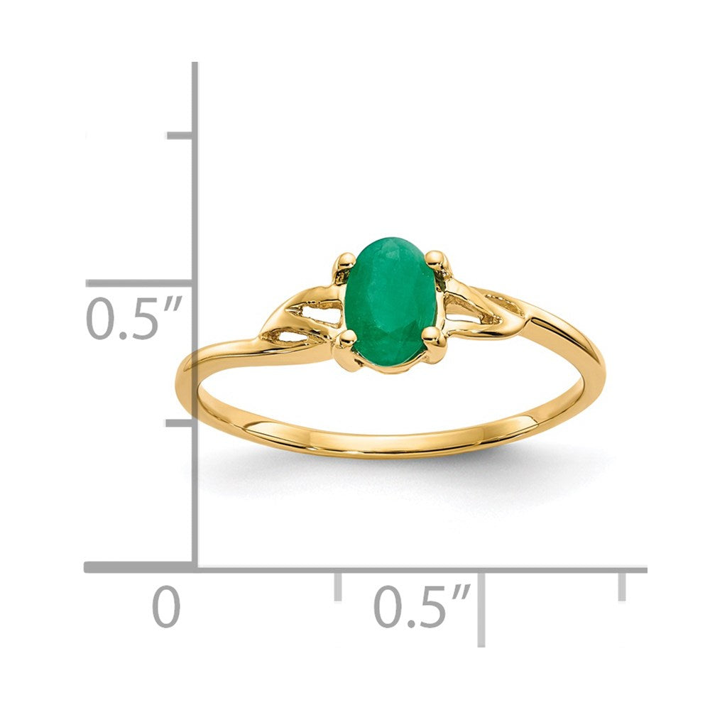 14k Emerald Birthstone Ring