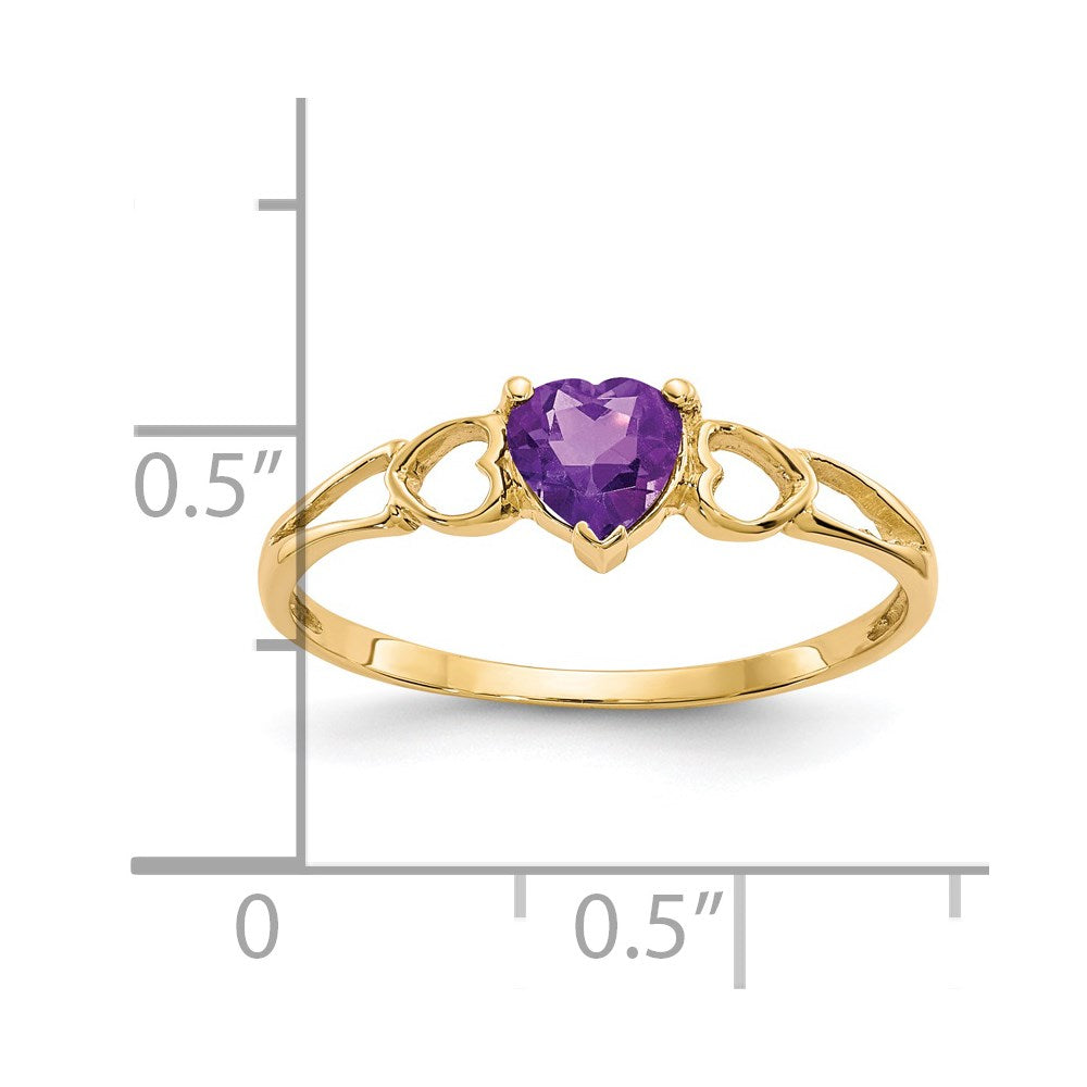 14k Amethyst Birthstone Ring