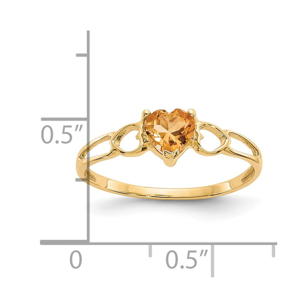 14k Citrine Birthstone Ring