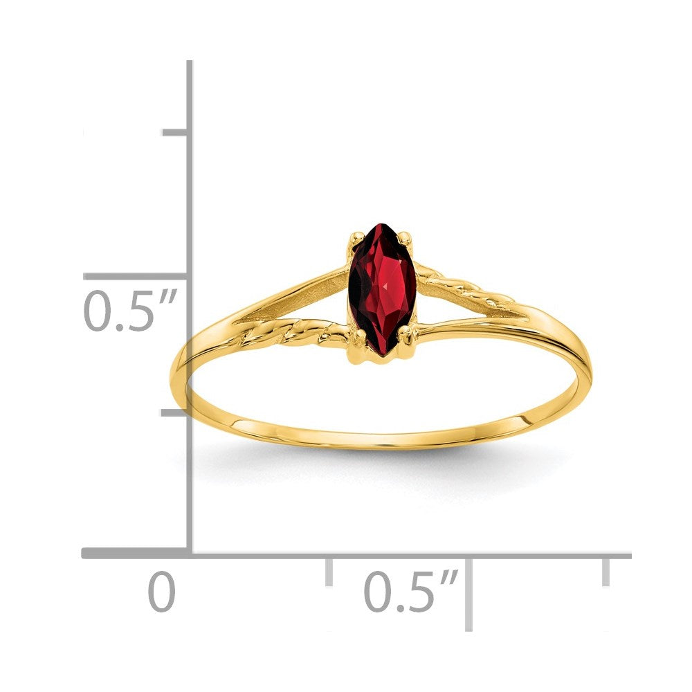 14k Garnet Birthstone Ring