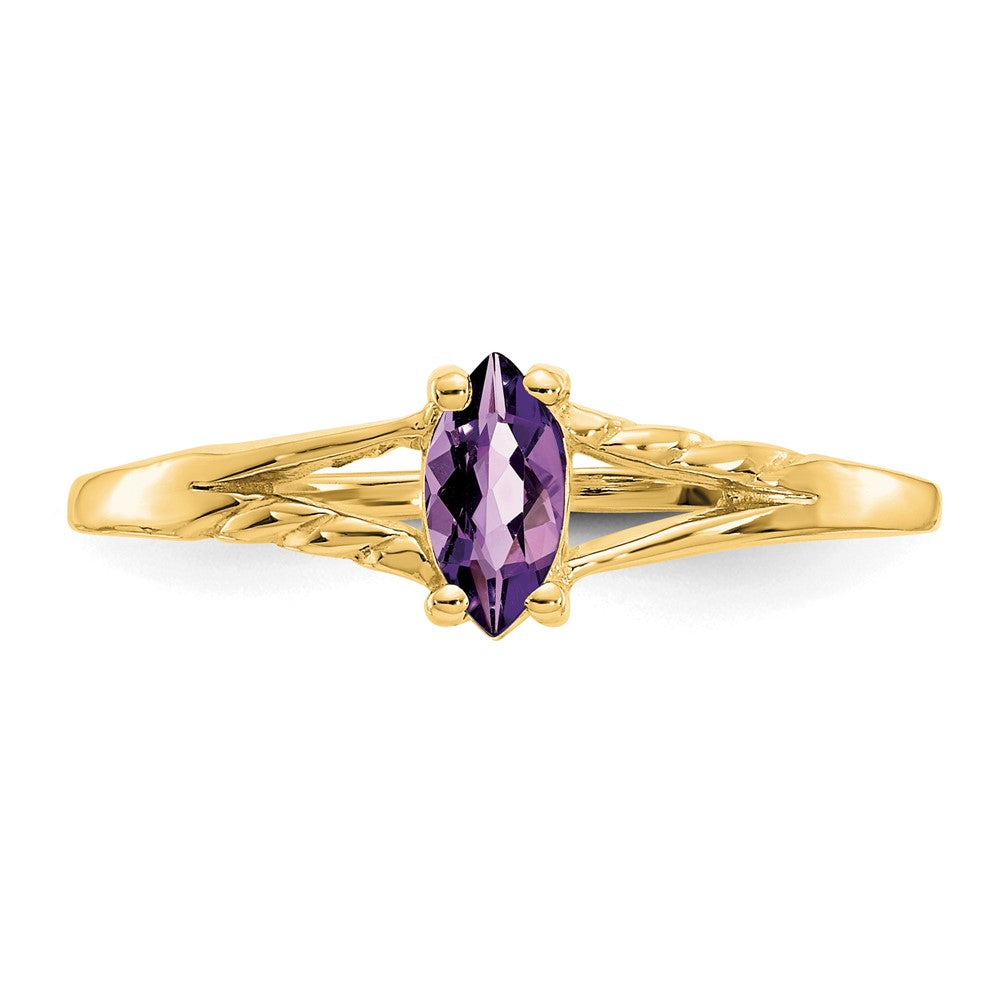 14k Amethyst Birthstone Ring
