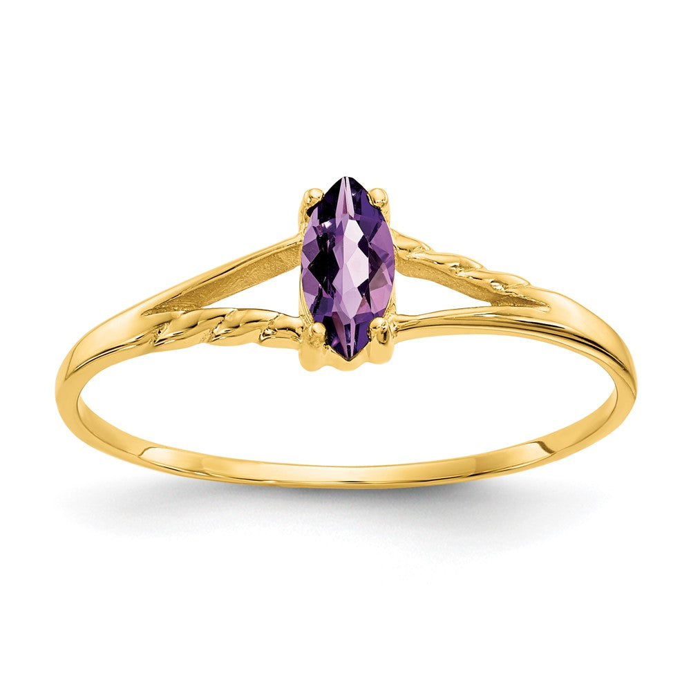 14k Amethyst Birthstone Ring