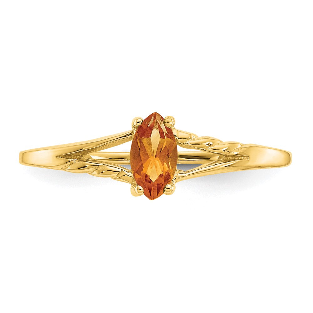 14k Citrine Birthstone Ring
