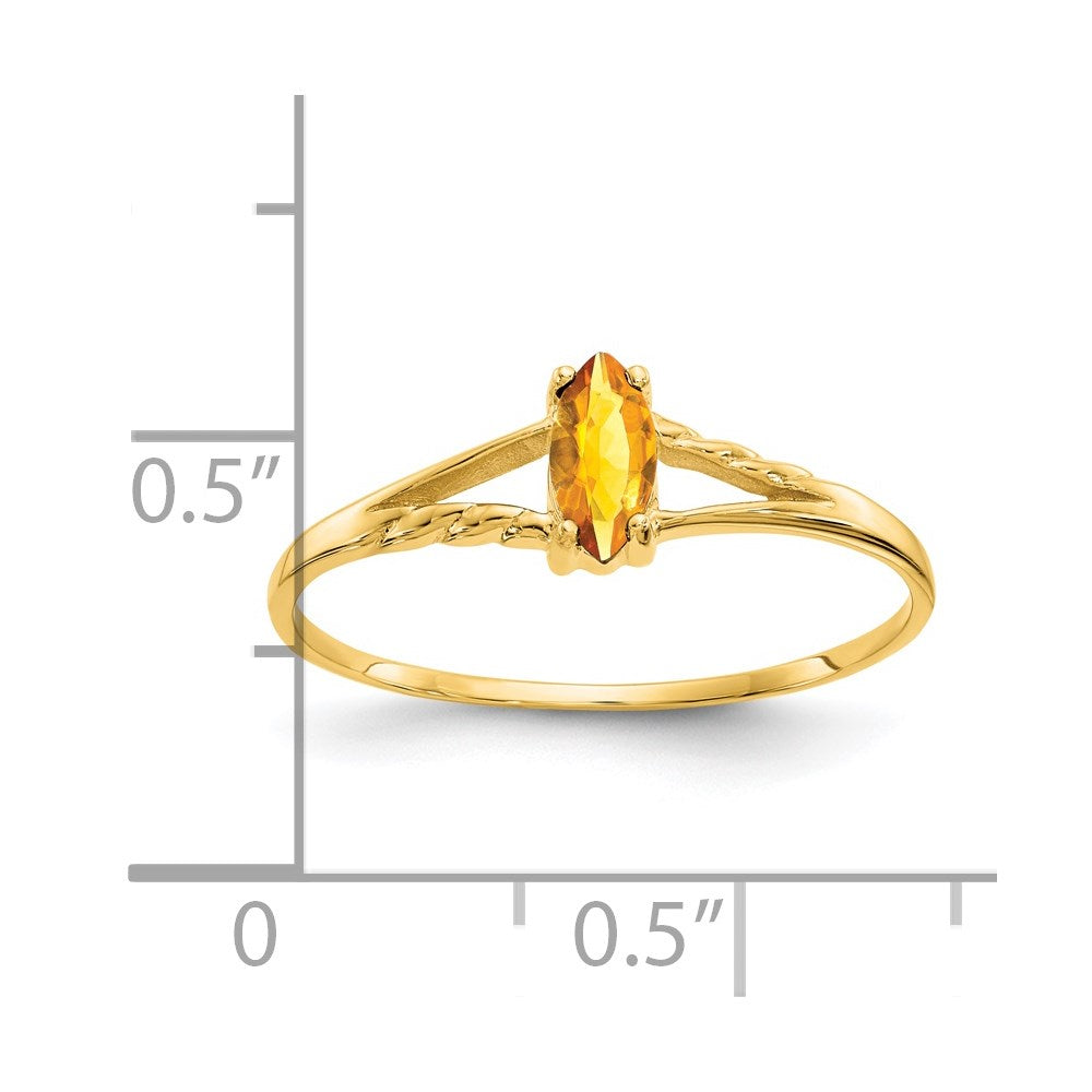 14k Citrine Birthstone Ring