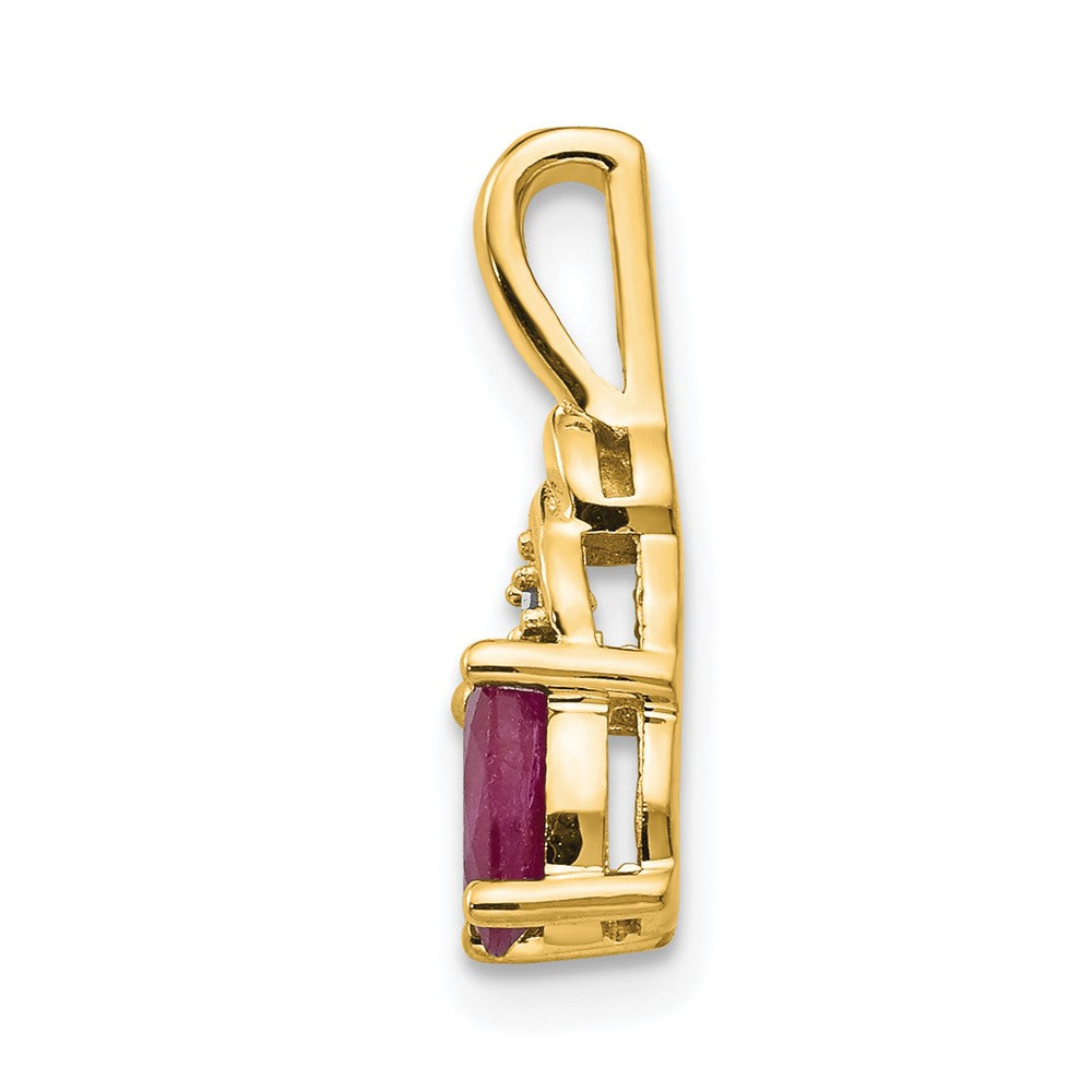 14k Ruby and Diamond Pendant