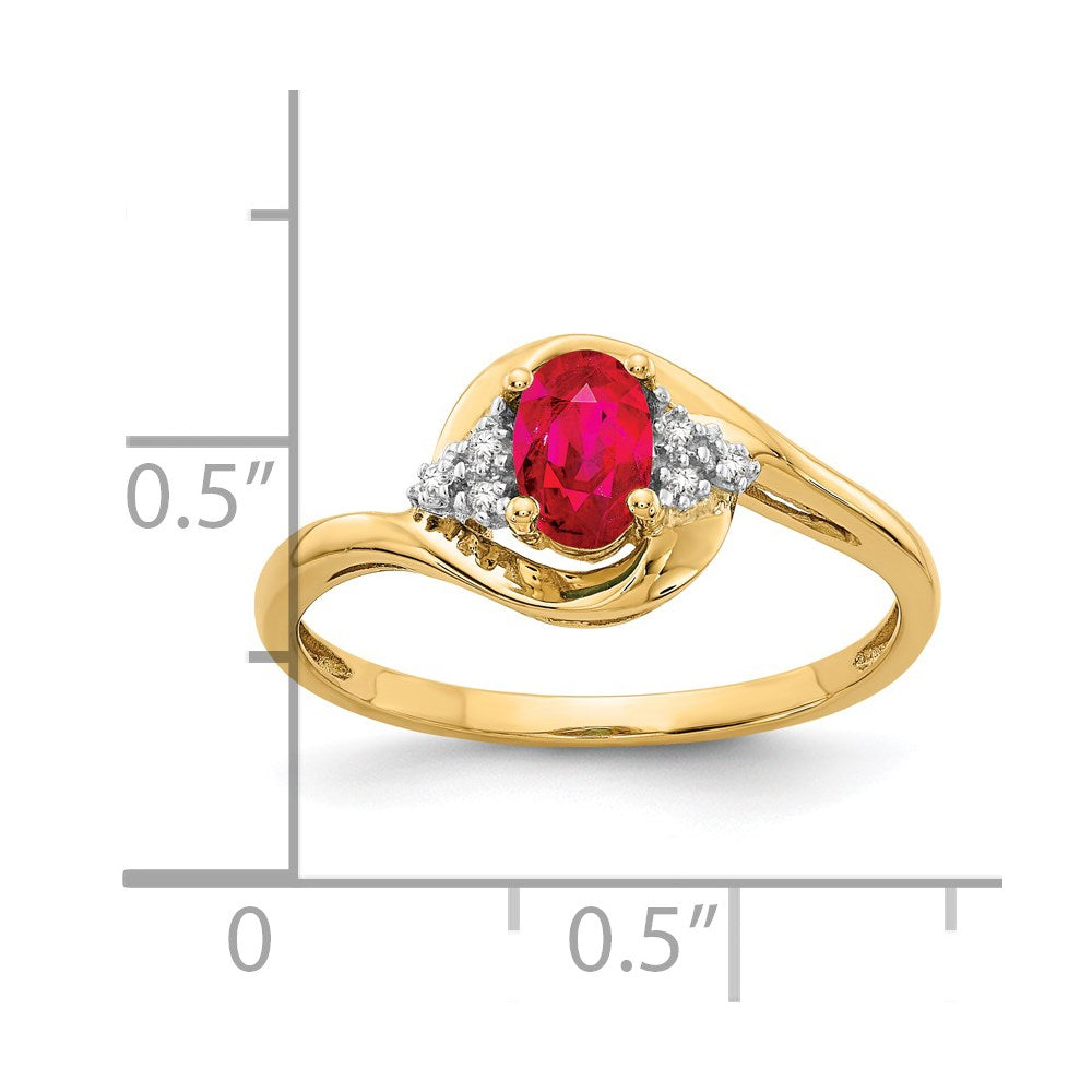 14k Ruby and Diamond Ring