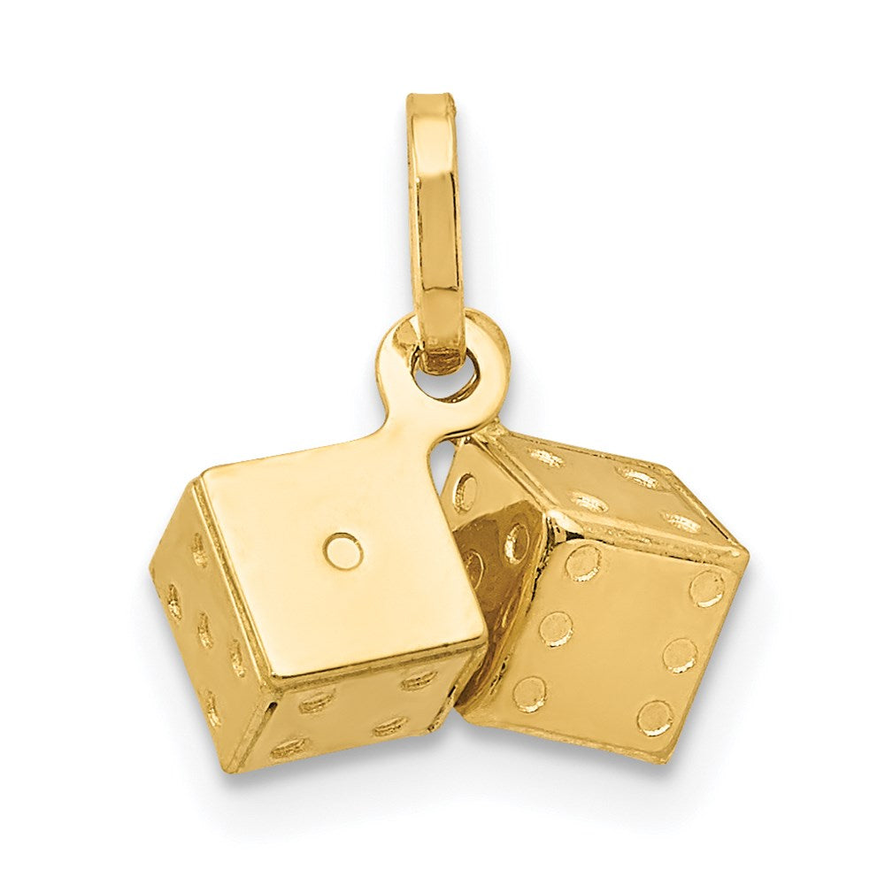 14k 3D Dice Charm