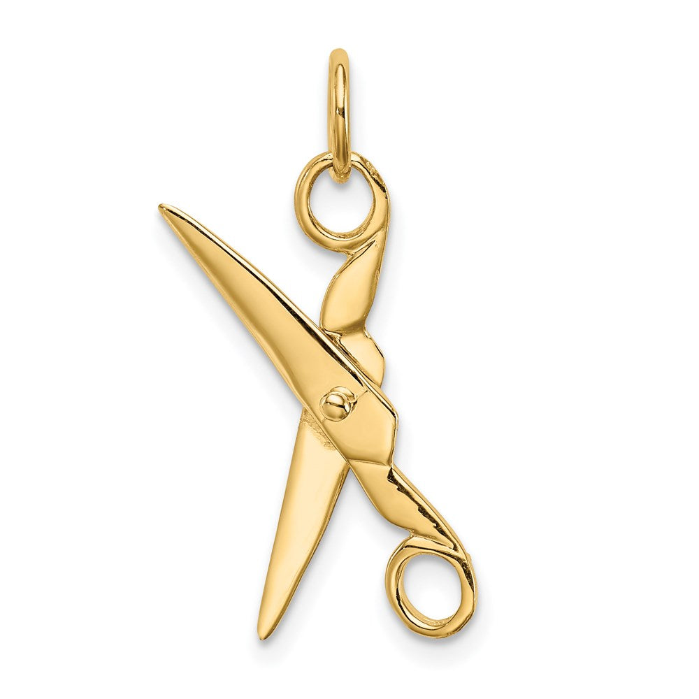 14k 3D Moveable Scissors Charm
