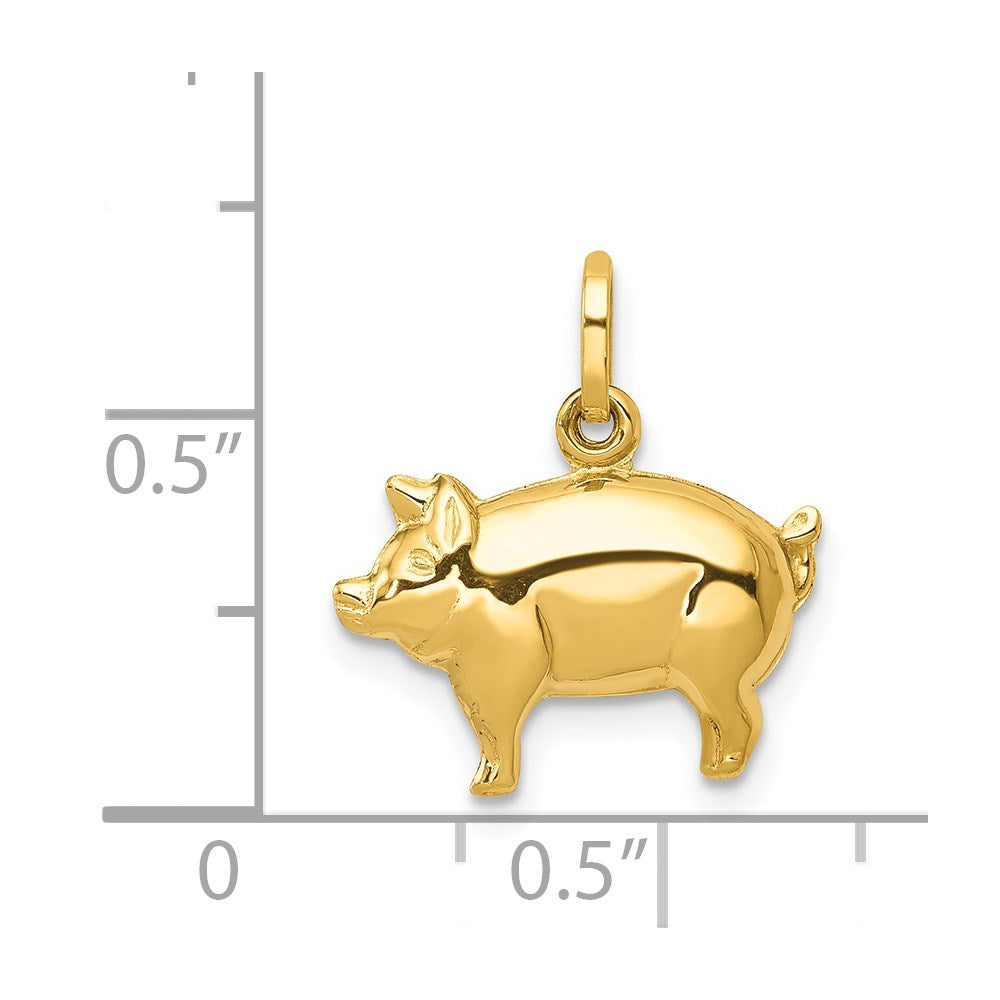 14k Pig Charm