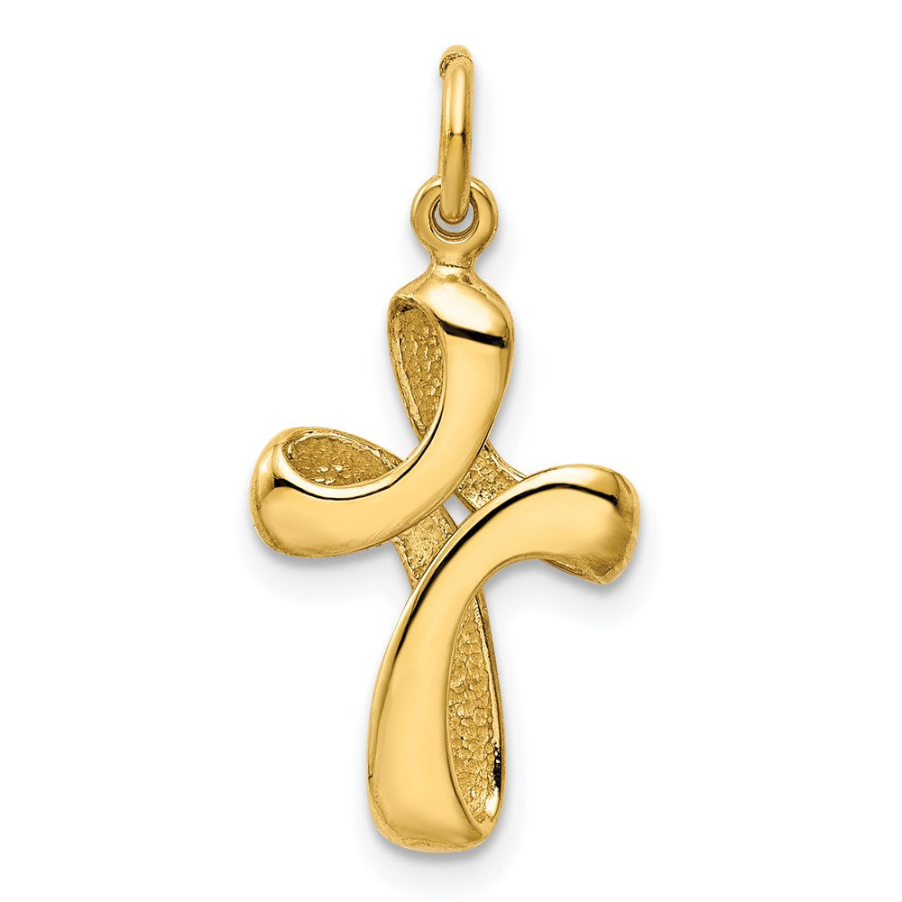 14k Polished Cross Charm