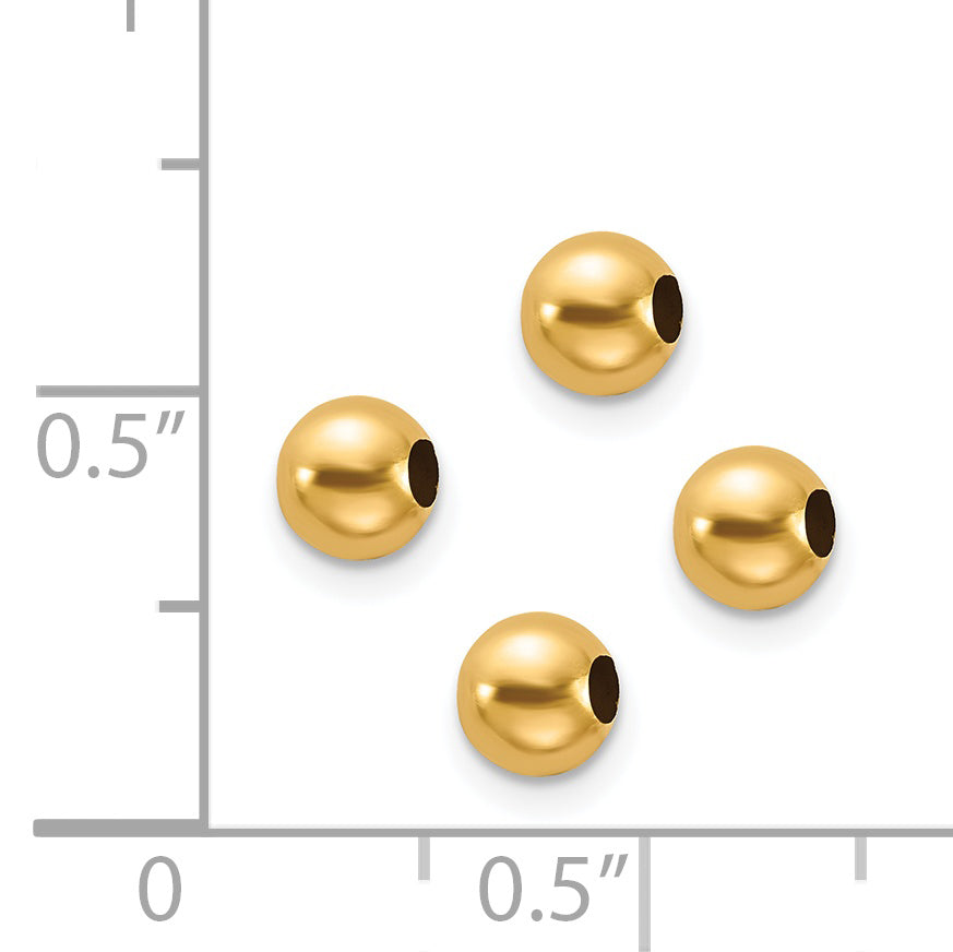 14k Set of 4, 4mm Spacer Beads