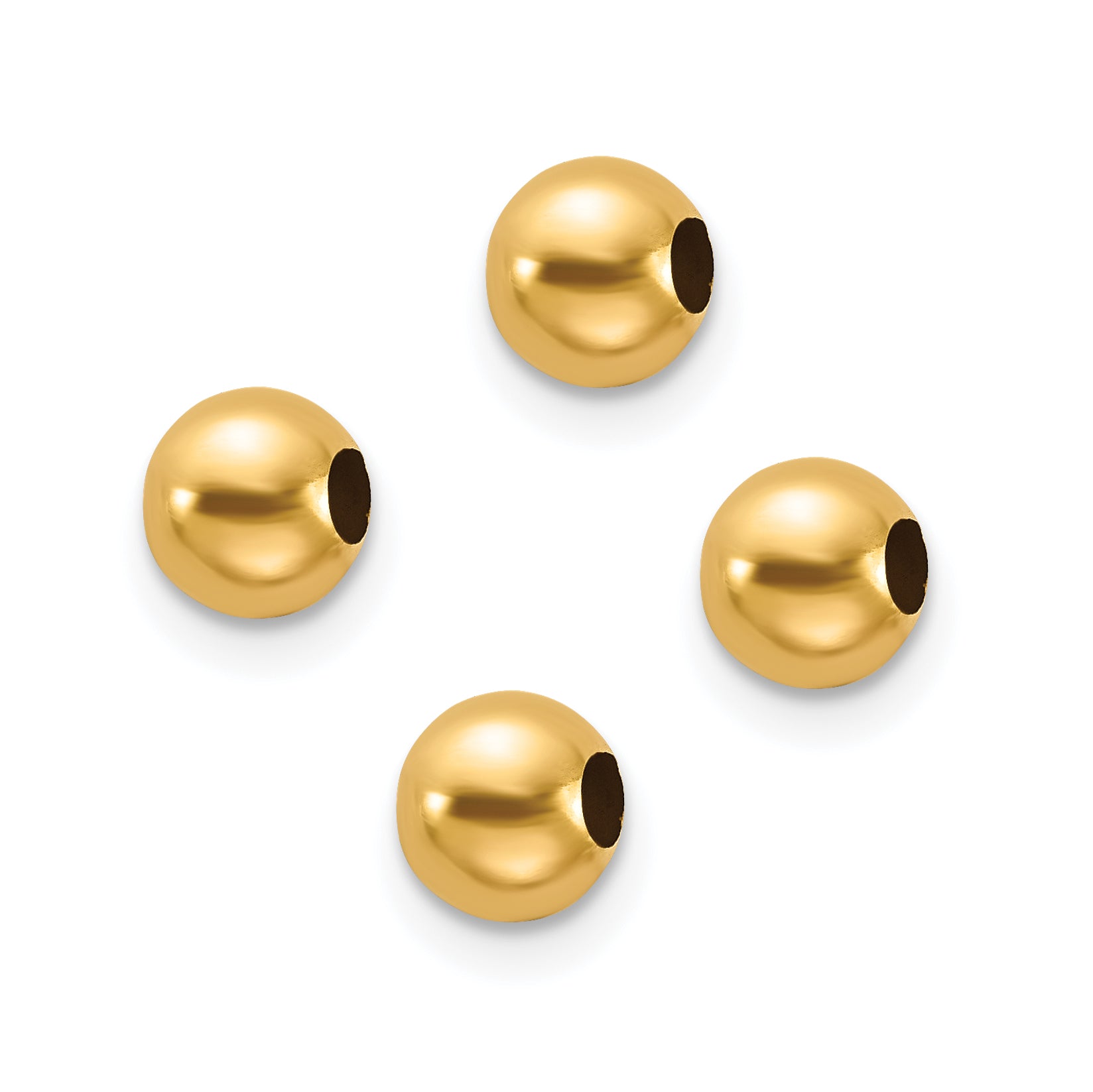 14k Set of 4, 4mm Spacer Beads