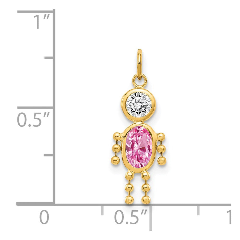 14k October Boy Birthstone Charm