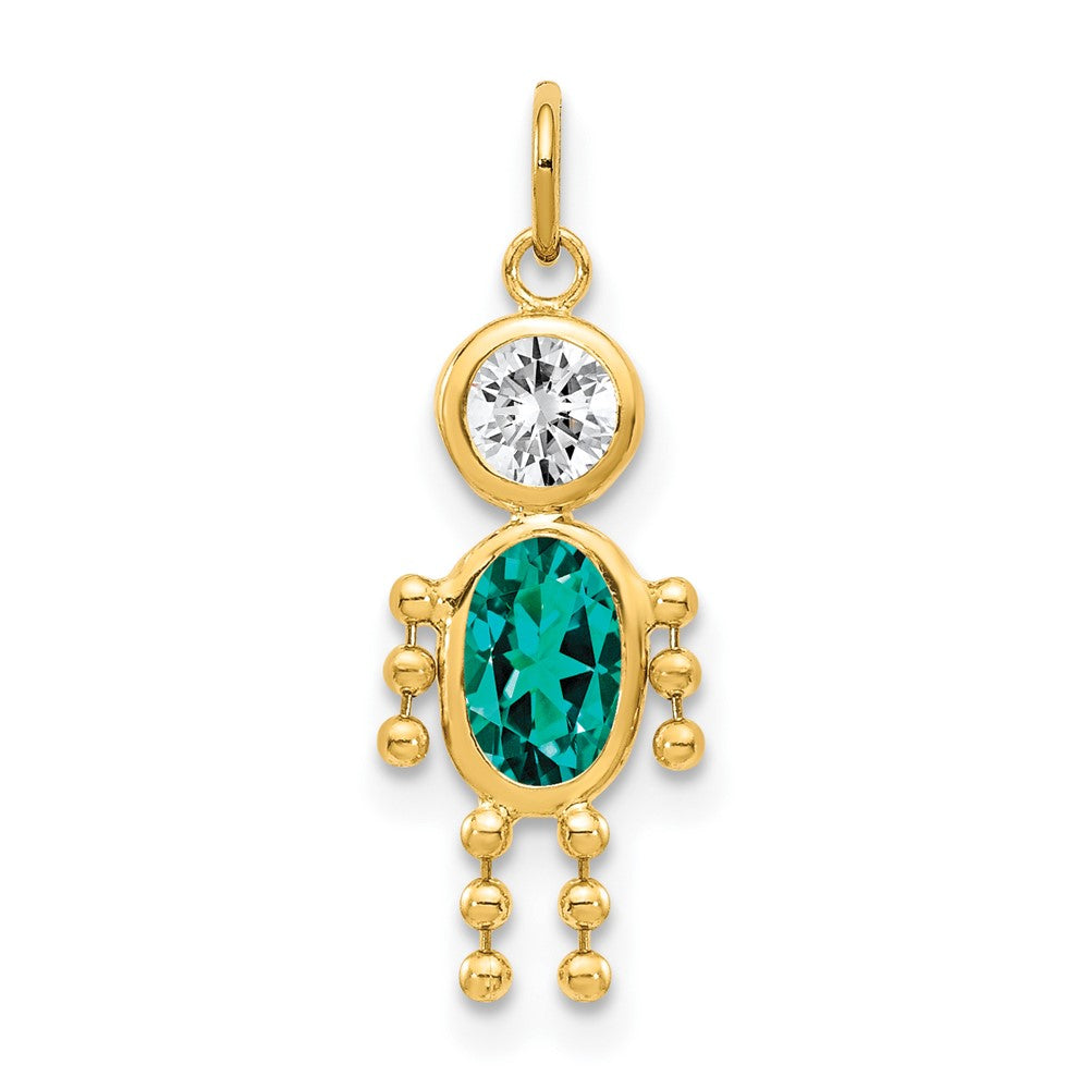 14k December Boy Birthstone Charm