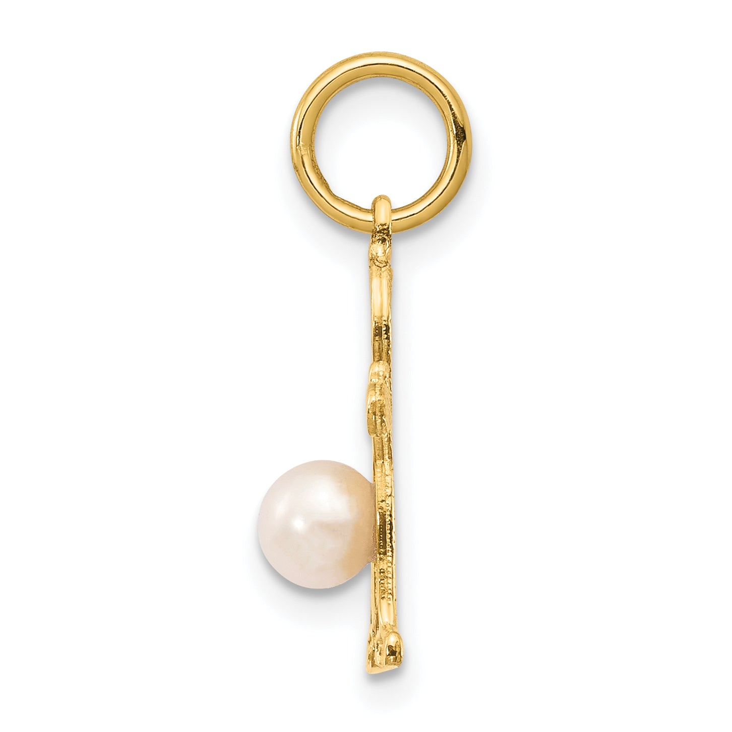 14K Boy 4mm FW Cultured Pearl-June