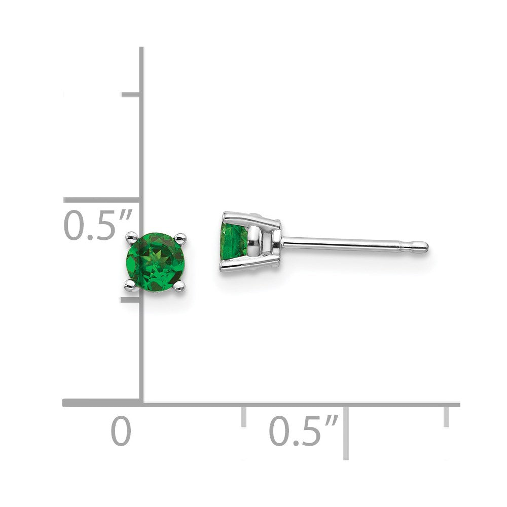 14k White Gold Tsavorite Earrings