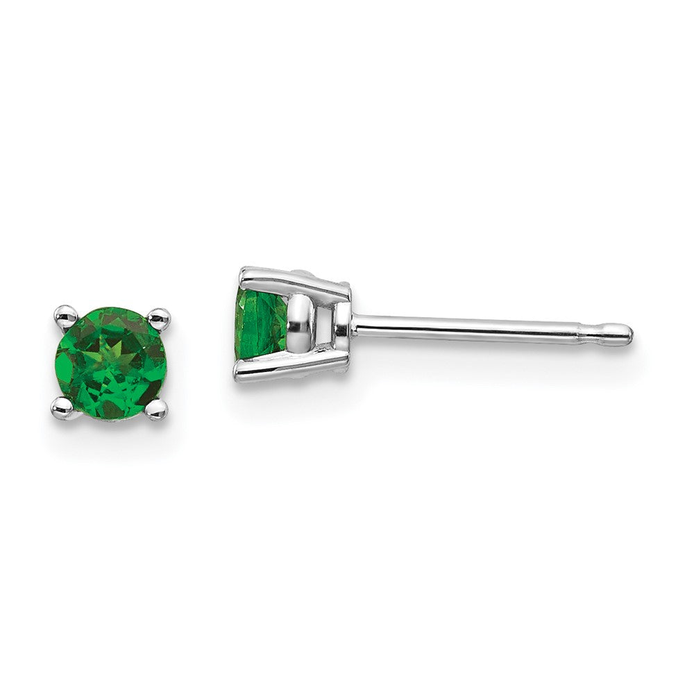 14k White Gold Tsavorite Earrings