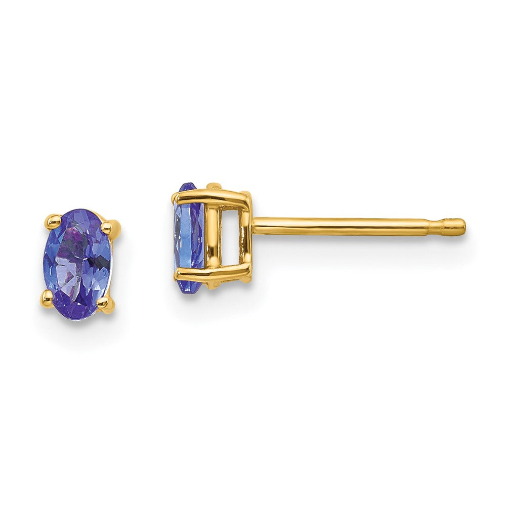 14k Tanzanite Post Earrings