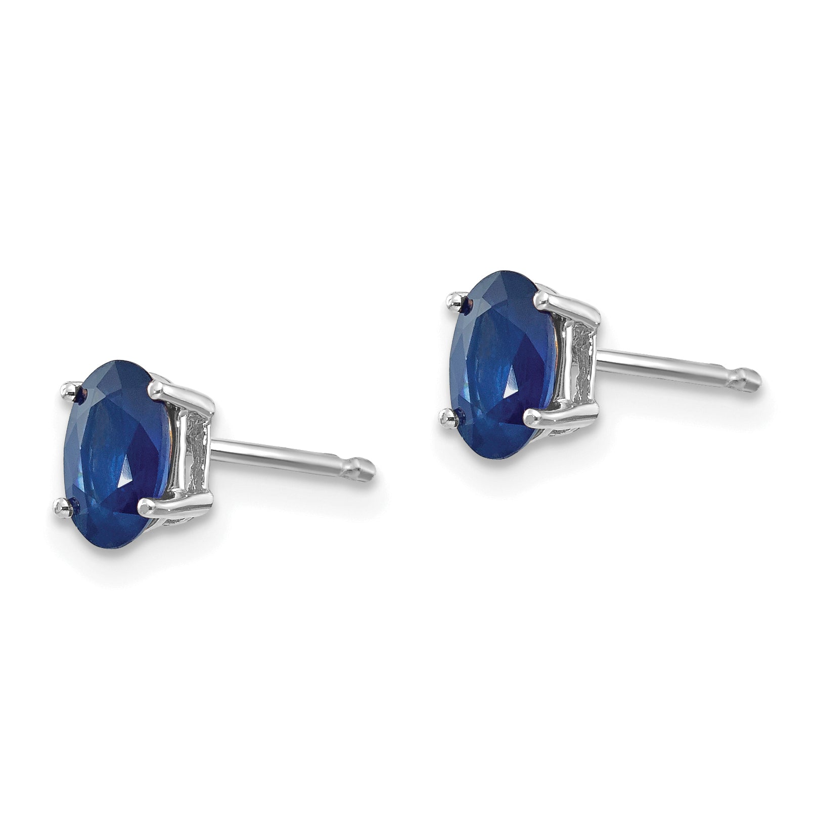 14K White Gold Sapphire Earrings